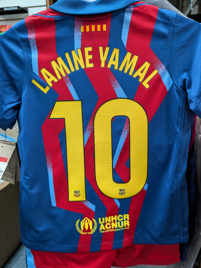 Load image into Gallery viewer, Lamine Yamal #10 FC Barcelona 2025/26 Stadium Fourth Little Kids' 3-Piece Kit
