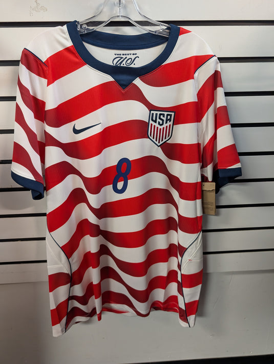 Men's Nike USA Stadium Home Stripes Custom Player Jersey