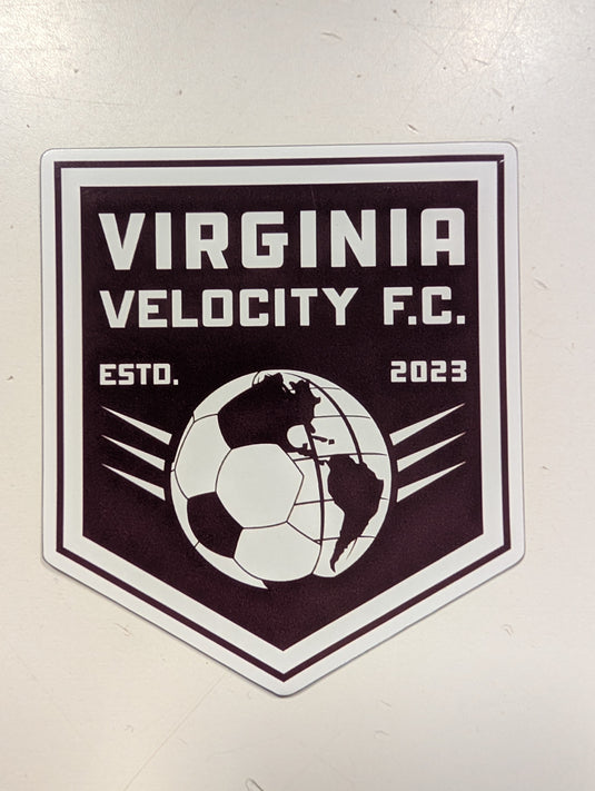 Virginia Velocity Vinyl Sticker 3.5 X 4