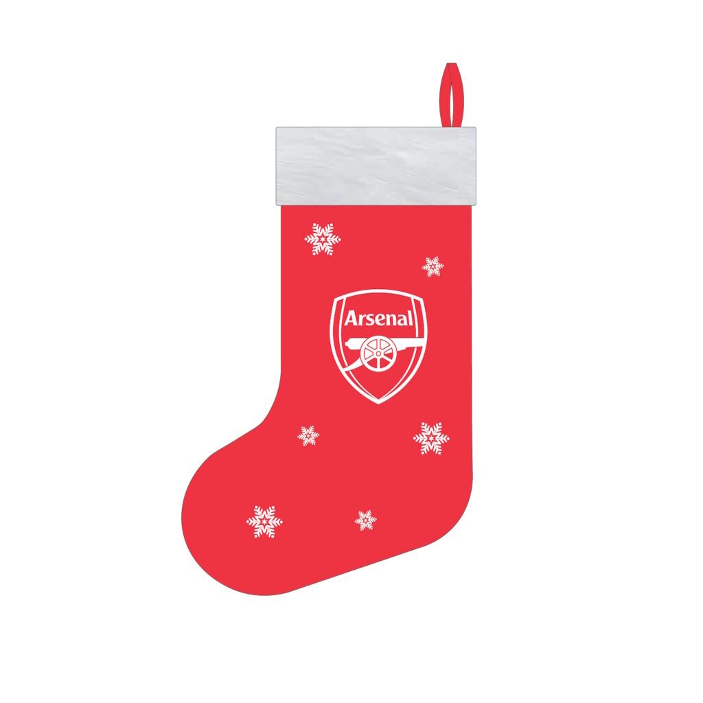 Arsenal FC Snowflake Christmas Stocking