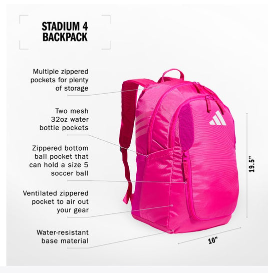 adidas Stadium 4 Backpack Team Shock Pink
