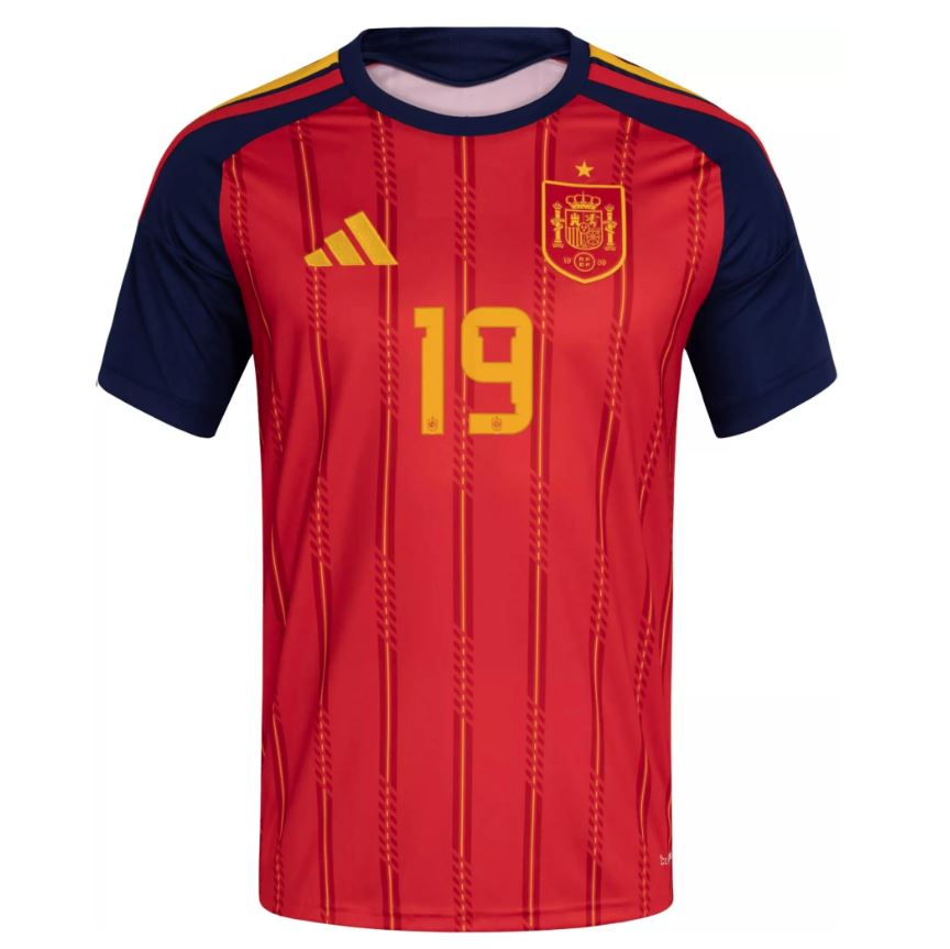 Lamine Yamal #19 Men's Spain World Cup 2026 Home Jersey