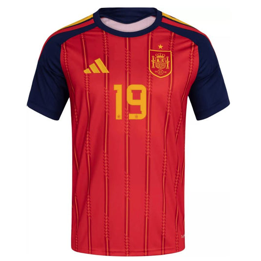 Lamine Yamal #19 Youth Spain World Cup 2026 Home Jersey