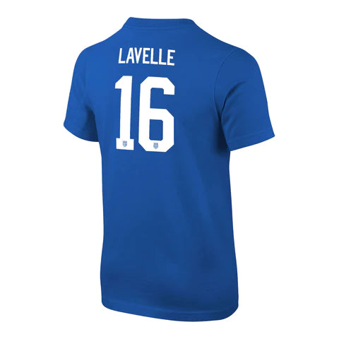 Load image into Gallery viewer, Nike Women's USWNT Classic Rose Lavelle Royal Tee
