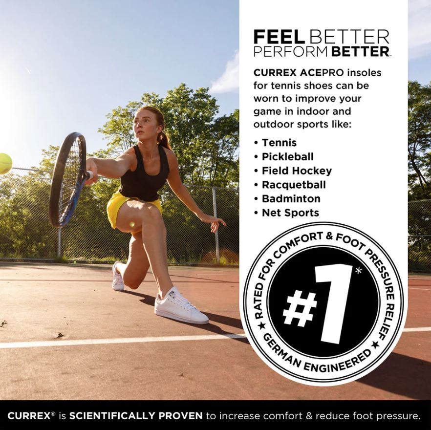 Currex AcePRO Insoles | Dynamic Insoles for Tennis Shoes
