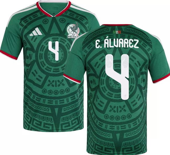 Edison Alvarez #4 Mexico Home World Cup Jersey 2025/26