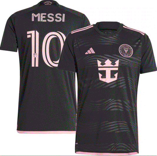 adidas Men's Inter Miami CF 2024 Away Jersey Black Messi #10