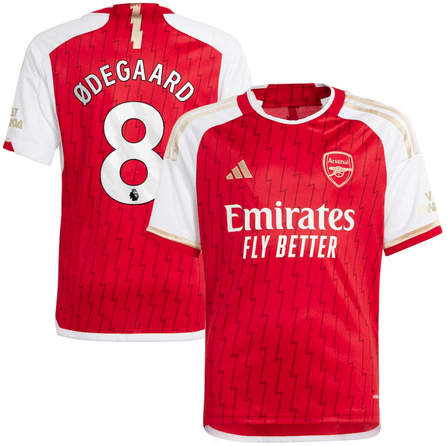 adidas Men's Arsenal 23/24 Home Jersey Odegaard #8
