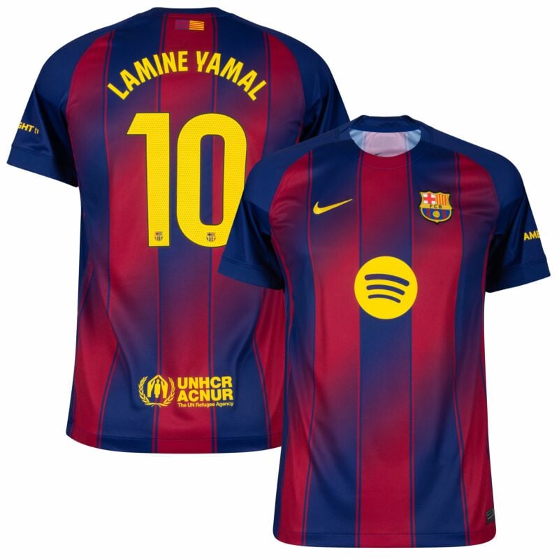 Load image into Gallery viewer, Lamine Yamal #10 Women's FC Barcelona 2025/26 Stadium Home Jersey
