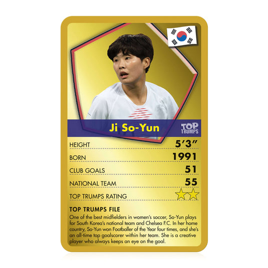 Stars of Women's Soccer Top Trumps Card Game