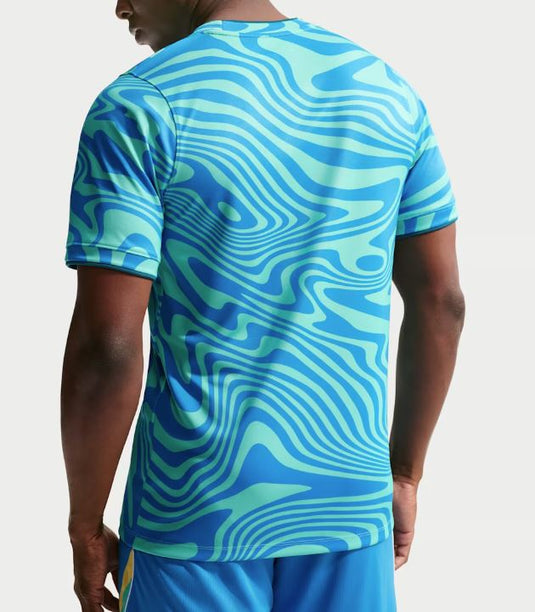 Brazil Academy Pro Men's Nike Dri-FIT Soccer Pre-Match Short-Sleeve Top