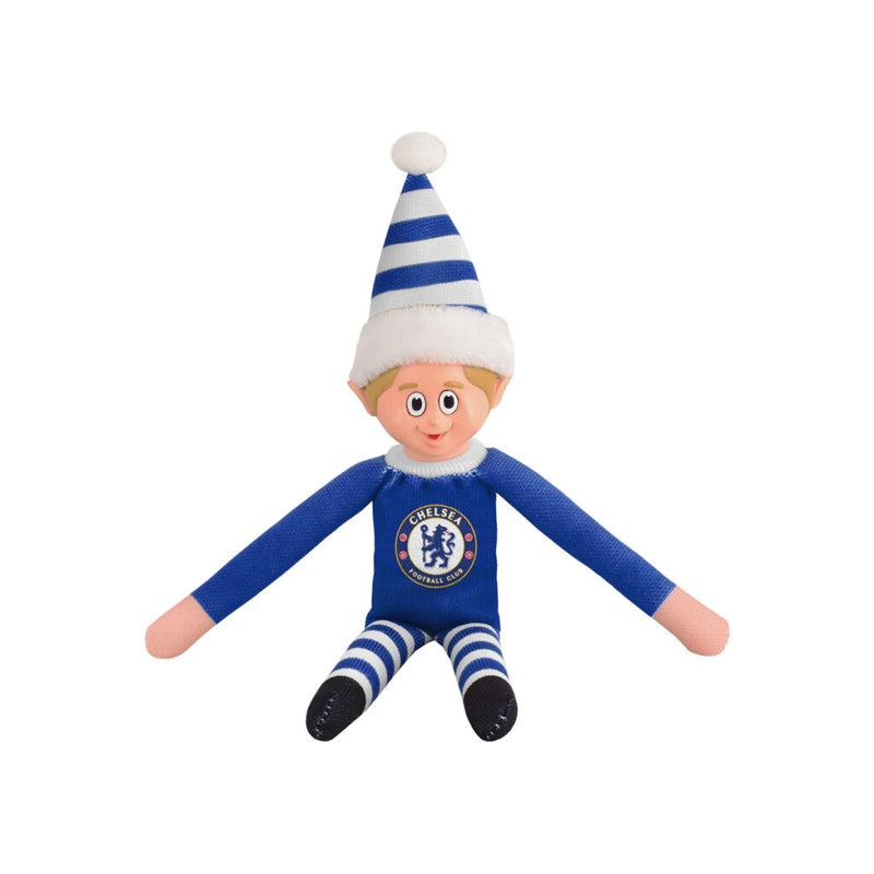 Load image into Gallery viewer, Chelsea FC Team Crest Christmas Elf on a Shelf
