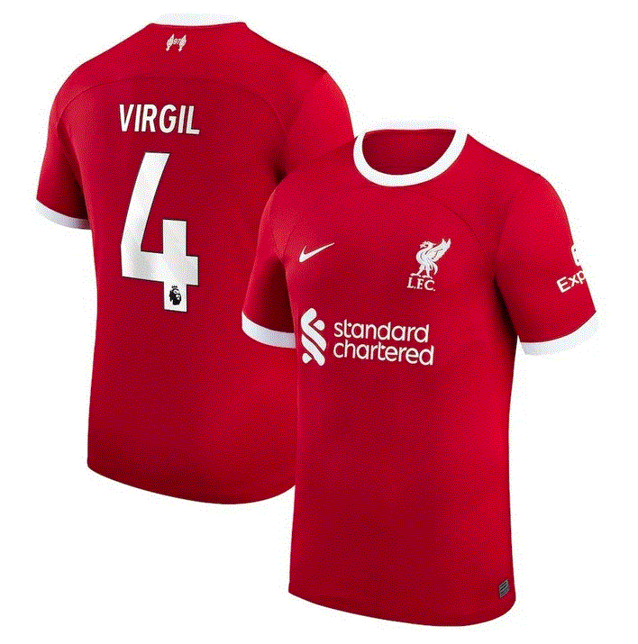 Nike Youth Liverpool FC 23/24 Home Jersey Virgil #4