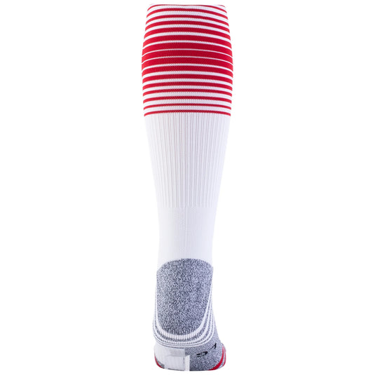 Adidas White/Red Team Speed OTC Soccer Sock
