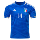 adidas Mens Italy 2023 Home Chiesa #14 Jersey