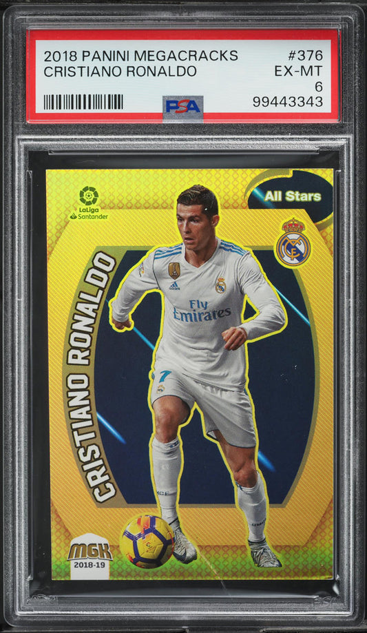 2018 Panini Megacracks Cristiano Ronaldo #376 PSA 6 EXMT