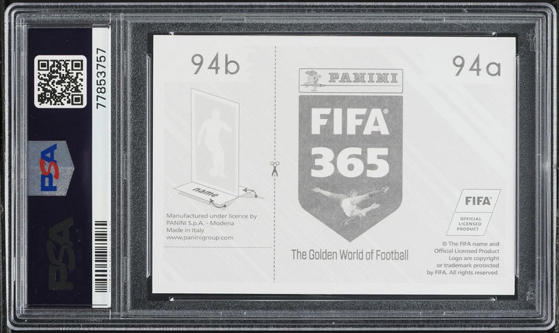 Load image into Gallery viewer, 2018 Panini FIFA 365 Lionel Messi #94 PSA 8 NM-MT

