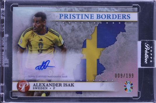 2023 Topps Pristine Road To Euro '24 Borders Alexander Isak AUTO /199 CGC AUTH