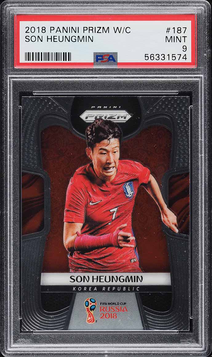 Load image into Gallery viewer, 2018 Panini Prizm World Cup Son Heungmin #187 PSA 9 MINT
