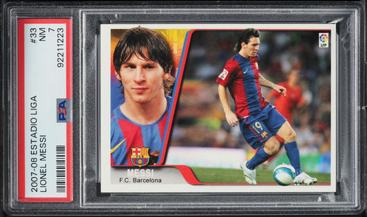 2007 Mundi Cromo Ediciones Estadio Liga Lionel Messi #33 PSA 7 NRMT