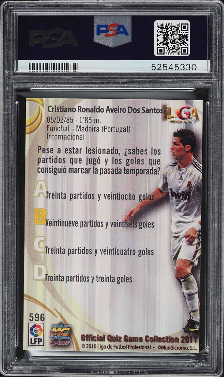 Load image into Gallery viewer, 2010 Mundi Cromo Campeonato Nacional De Liga Green Cristiano Ronaldo PSA 6 EXMT
