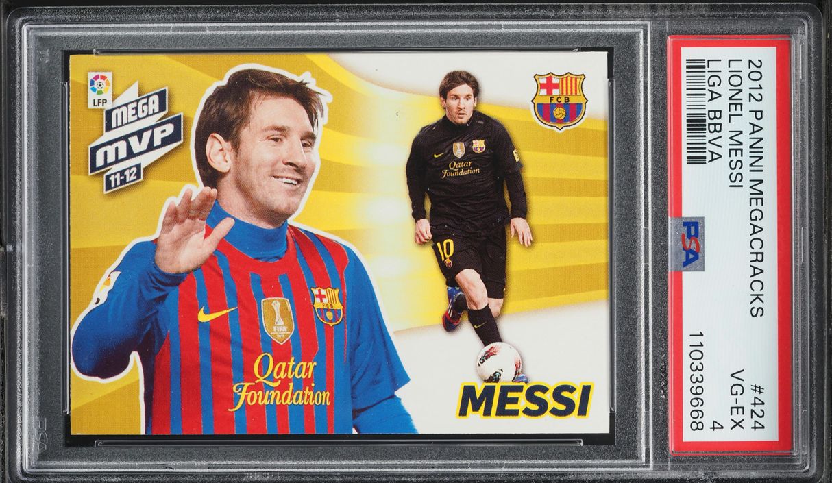 2012 Panini Mega Cracks Liga BBVA Lionel Messi #424 PSA 4 VGEX