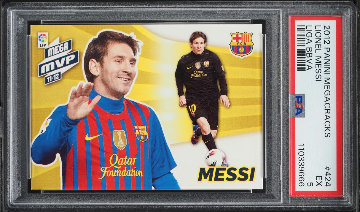 2012 Panini Mega Cracks Liga BBVA Lionel Messi #424 PSA 5