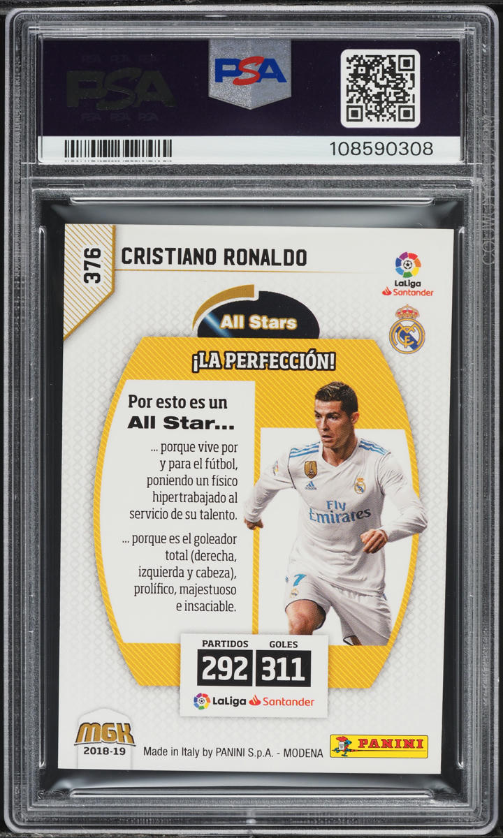 Load image into Gallery viewer, 2018 Panini Megacracks Cristiano Ronaldo #376 PSA 8 NM-MT
