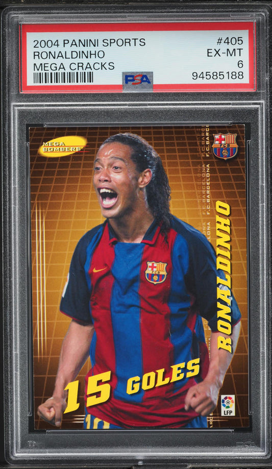 2004 Panini Sports Mega Cracks Ronaldinho #405 PSA 6 EXMT