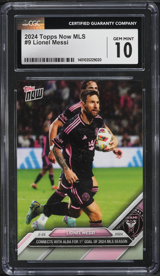 2024 Topps Now MLS Lionel Messi #9 CGC 10 GEM MINT