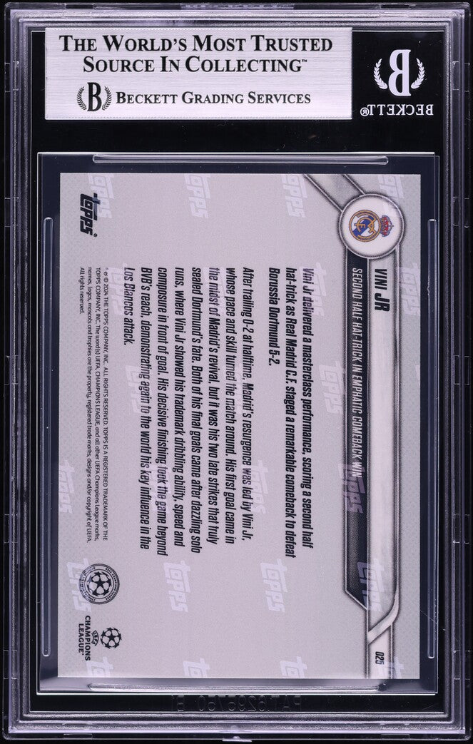 Load image into Gallery viewer, 2024 Topps Now UEFA Club Competitions Vini Jr. #25 BGS 9 MINT
