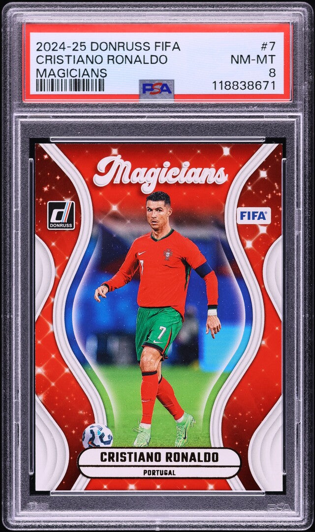 2024 Donruss FIFA Magicians Cristiano Ronaldo #7 PSA 8 NM-MT