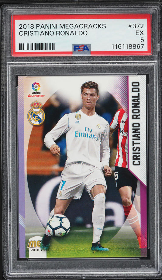 2018 Panini Megacracks Cristiano Ronaldo #372 PSA 5 EX