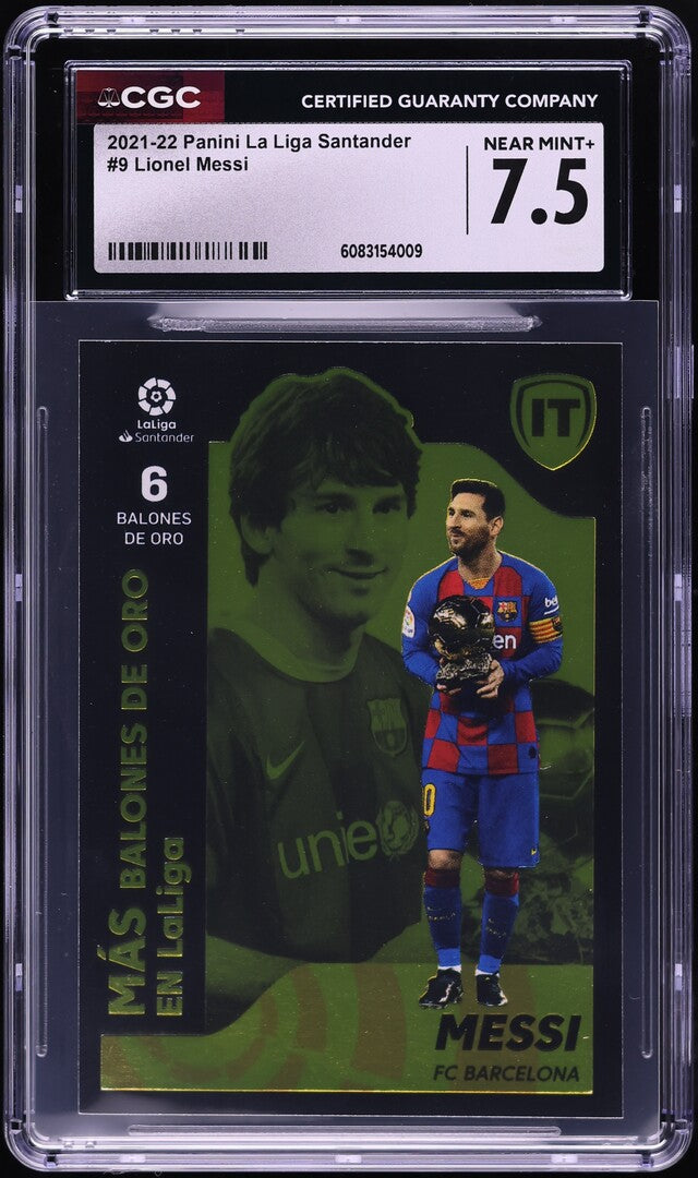 Load image into Gallery viewer, 2021 Panini La Liga Santander Lionel Messi #9 CGC 7.5 NRMT+
