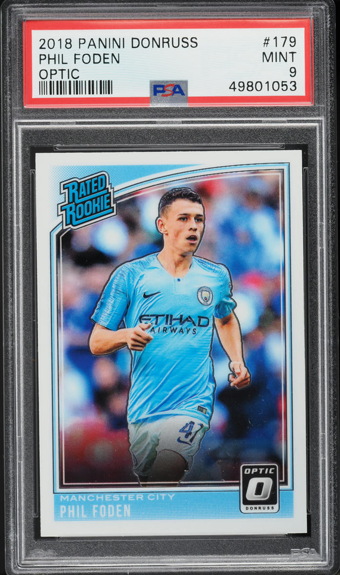 Load image into Gallery viewer, 2018 Donruss Optic Phil Foden ROOKIE #179 PSA 9 MINT
