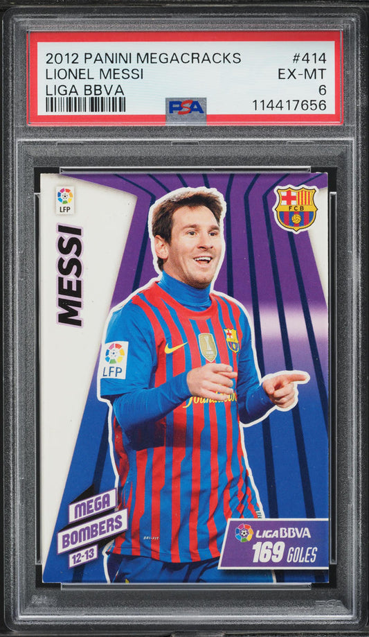 2012 Panini Megacracks Liga BBVA Lionel Messi Barcelona #414 PSA 6 EXMT