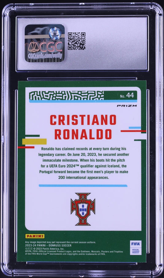 2023 Donruss Optic Holo Cristiano Ronaldo #44 CGC 9 MINT