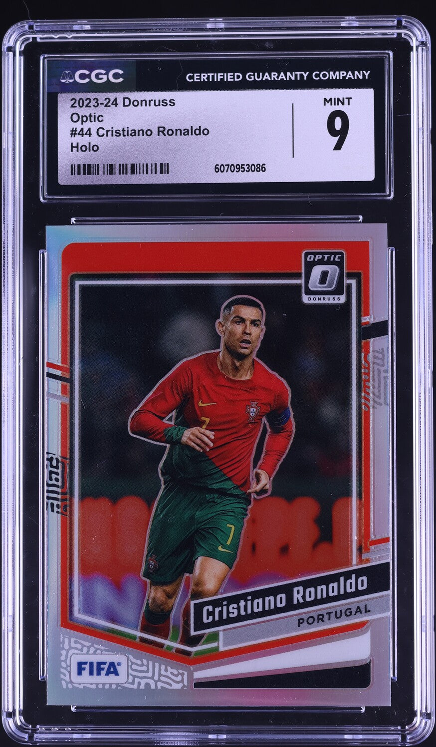 2023 Donruss Optic Holo Cristiano Ronaldo #44 CGC 9 MINT