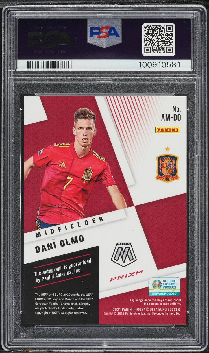 Load image into Gallery viewer, 2020 Panini Mosaic UEFA Euro Dani Olmo ROOKIE AUTO #DO PSA 10 GEM MINT

