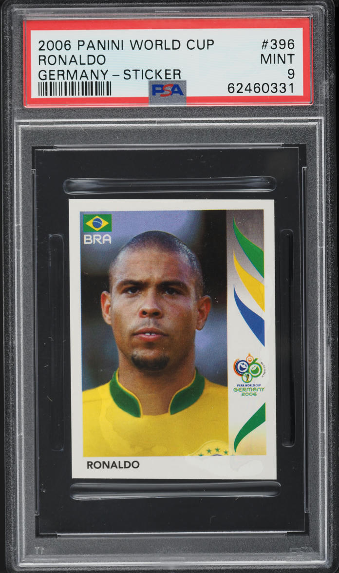 Load image into Gallery viewer, 2006 Panini World Cup Germany Sticker Ronaldo #396 PSA 9 MINT
