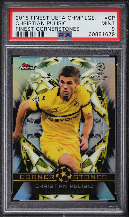 2018 Finest UEFA Champions League Finest Cornerstones Christian Pulisic PSA 9