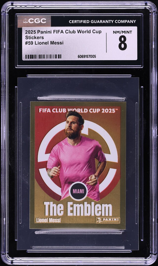 2025 Panini FIFA Club World Cup Stickers Lionel Messi #59 CGC 8 NM-MT