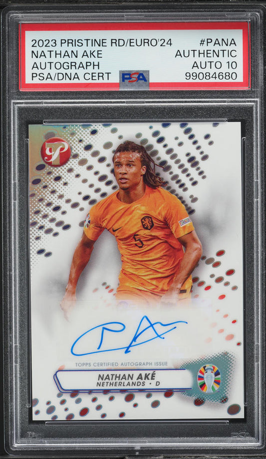 2023 Topps Pristine Road To UEFA Euro '24 Nathan Ake AUTO DNA 10 PSA
