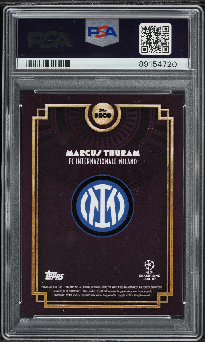 Load image into Gallery viewer, 2023 Topps Deco UEFA Current Stars Purple Marcus Thuram AUTO DNA 10 /25 PSA 9
