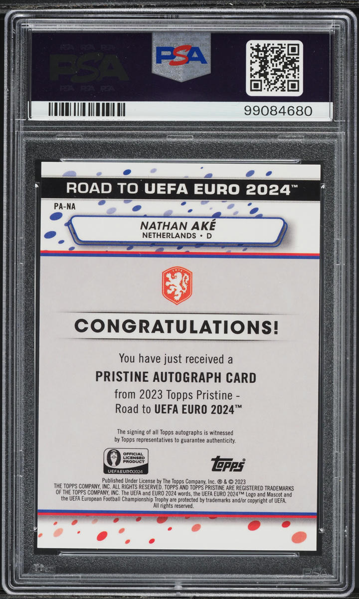 Load image into Gallery viewer, 2023 Topps Pristine Road To UEFA Euro '24 Nathan Ake AUTO DNA 10 PSA
