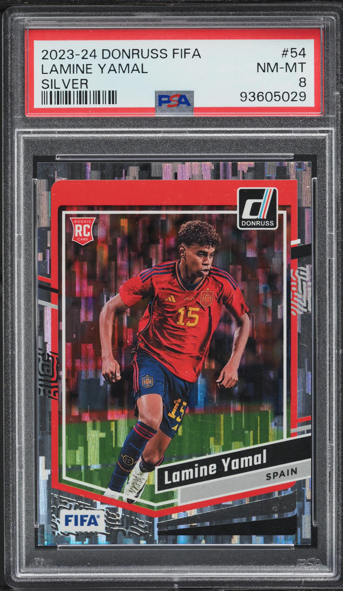 2023 Donruss FIFA Silver Lamine Yamal ROOKIE #54 PSA 8 NM-MT