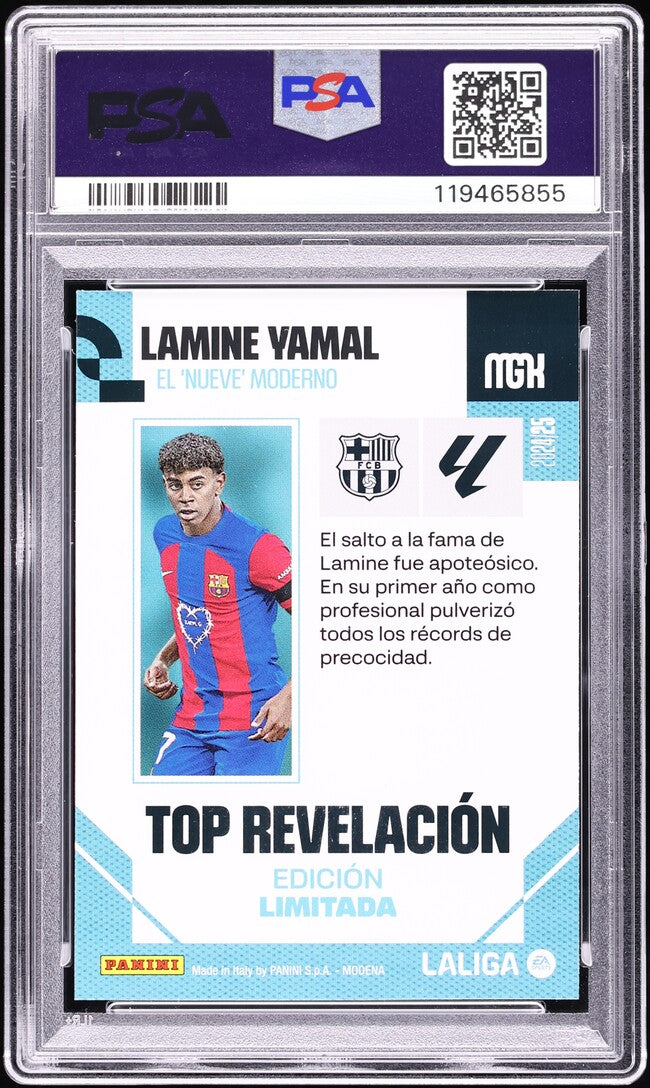 2024 Panini Megacracks LaLiga EA Sports Limitada Lamine Yamal Barcelona ROOKIE PSA 7 NRMT