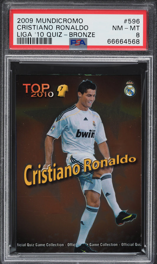 2009 Mundicromo Campeonato Nacional De Liga Bronze Cristiano Ronaldo PSA 8