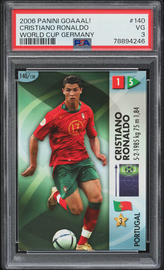 2006 Panini Goaaal! World Cup Germany Cristiano Ronaldo #140 PSA 3 VG