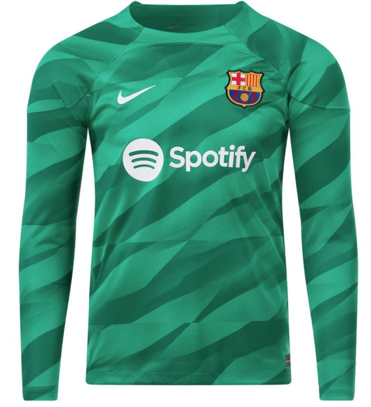 Nike Men's FC Barcelona 2023/24 Stadium Goalkeeper Jersey Green